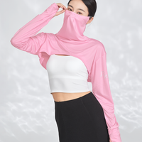 Cropped Long Sleeve with Built-In Face Cover UPF50+
