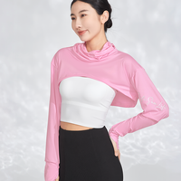 Cropped Long Sleeve with Built-In Face Cover UPF50+