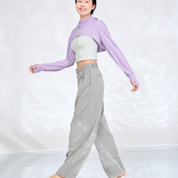 Cropped Long Sleeve with Built-In Face Cover UPF50+