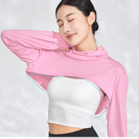 Cropped Long Sleeve with Built-In Face Cover UPF50+
