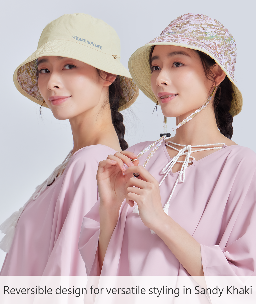 Suptex Reversible Packable Bucket Hat Unisex UPF50+