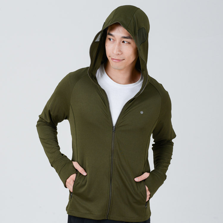 UV Cut / Cool Touch - Hoodie Jacket Spliced Mesh Men UPF50+ Apex-Cool Collection