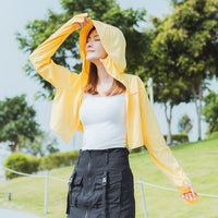 Suptex Packable Crop Hooded Jacket UPF50+
