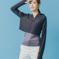 Suptex Packable Crop Hooded Jacket UPF50+