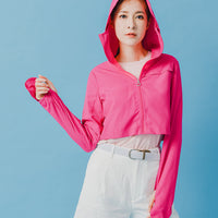 Suptex Packable Crop Hooded Jacket UPF50+