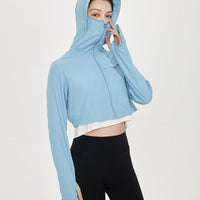 Suptex Packable Crop Hooded Jacket UPF50+