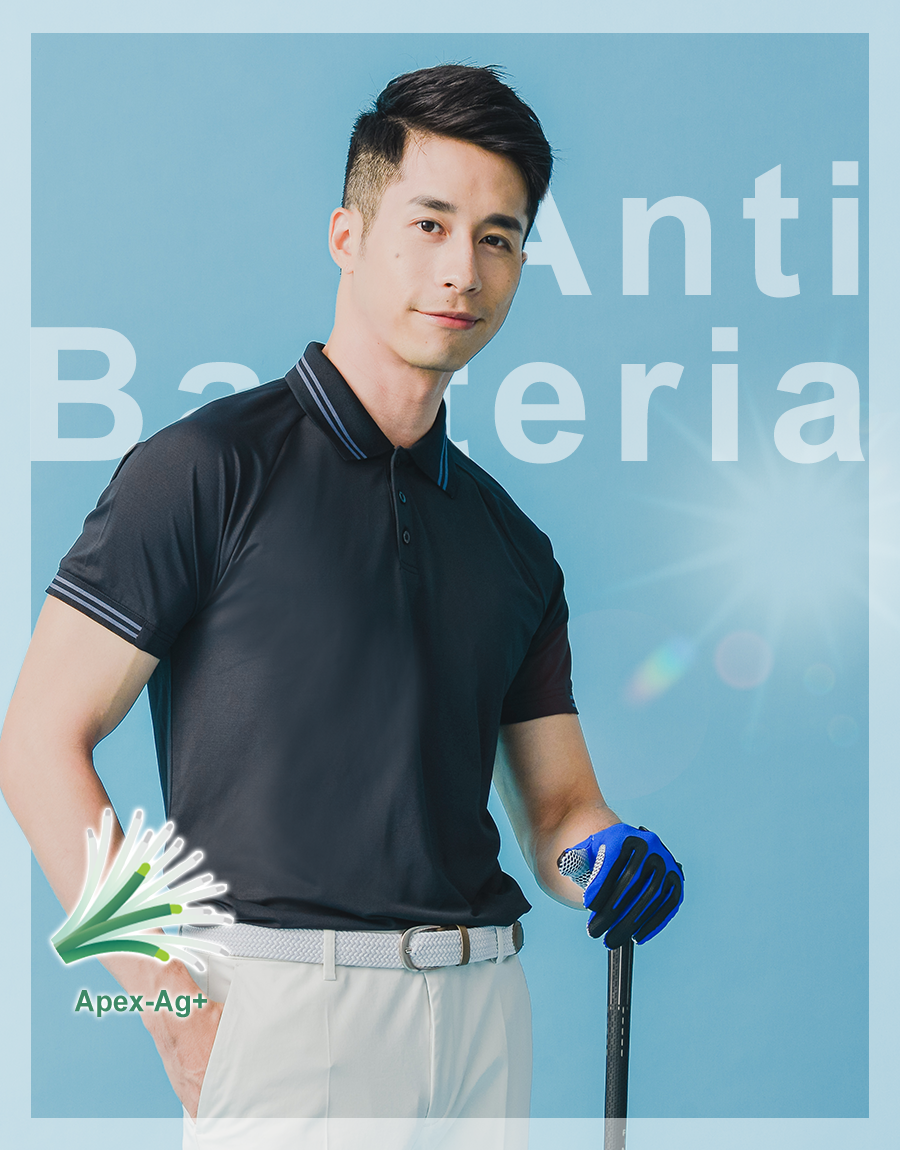 Silver Fiber Antibacterial POLO Shirt Men UPF50+