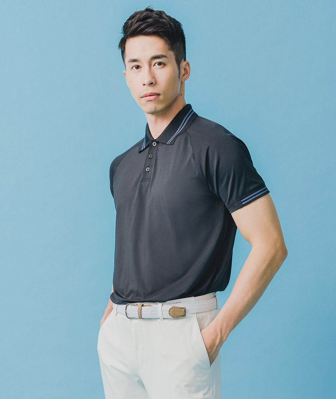 Silver Fiber Antibacterial POLO Shirt Men UPF50+