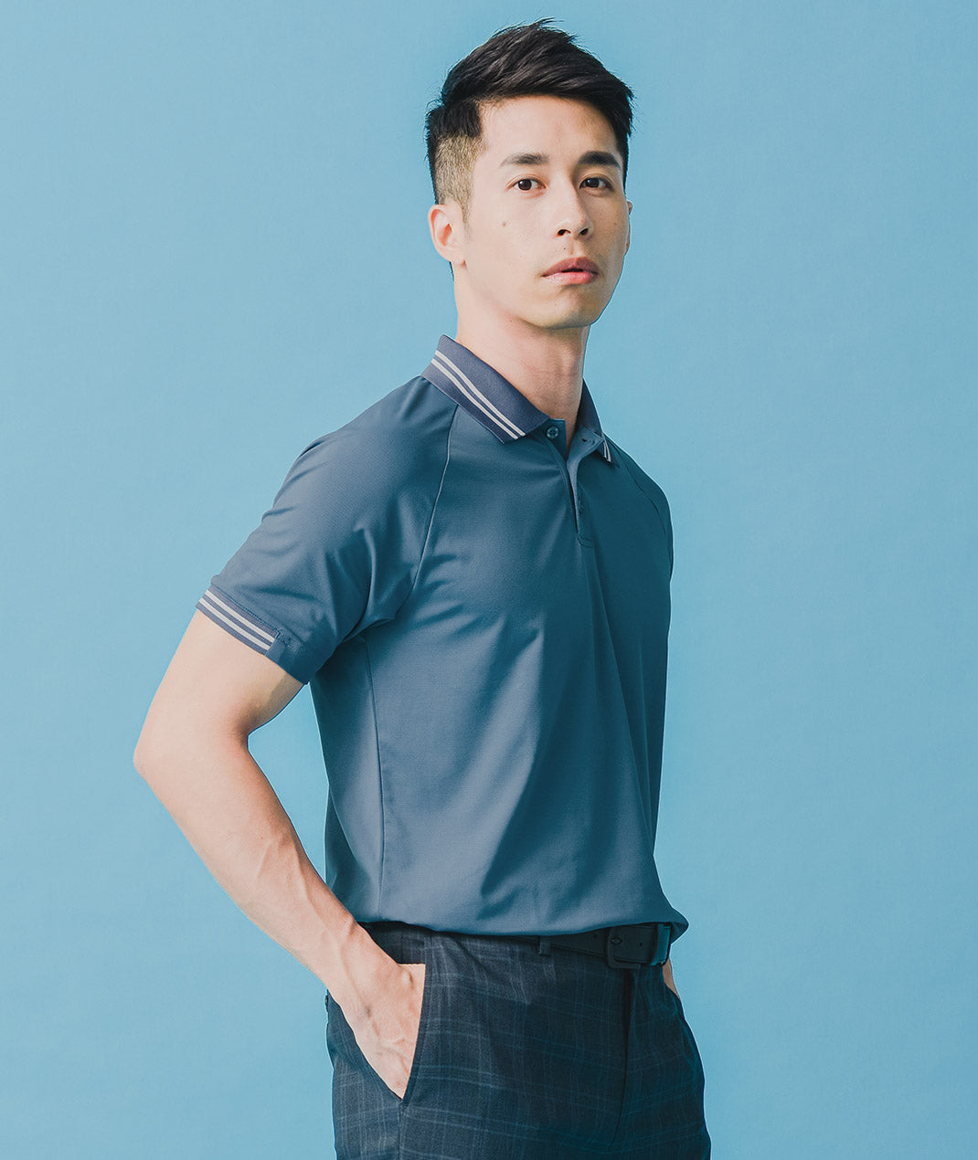 Silver Fiber Antibacterial POLO Shirt Men UPF50+