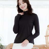 Thermal Stand Collar Long Sleeve Top UPF50+