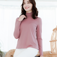Thermal Stand Collar Long Sleeve Top UPF50+