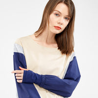 Antibacterial Splicing Long Sleeve Top UPF50+