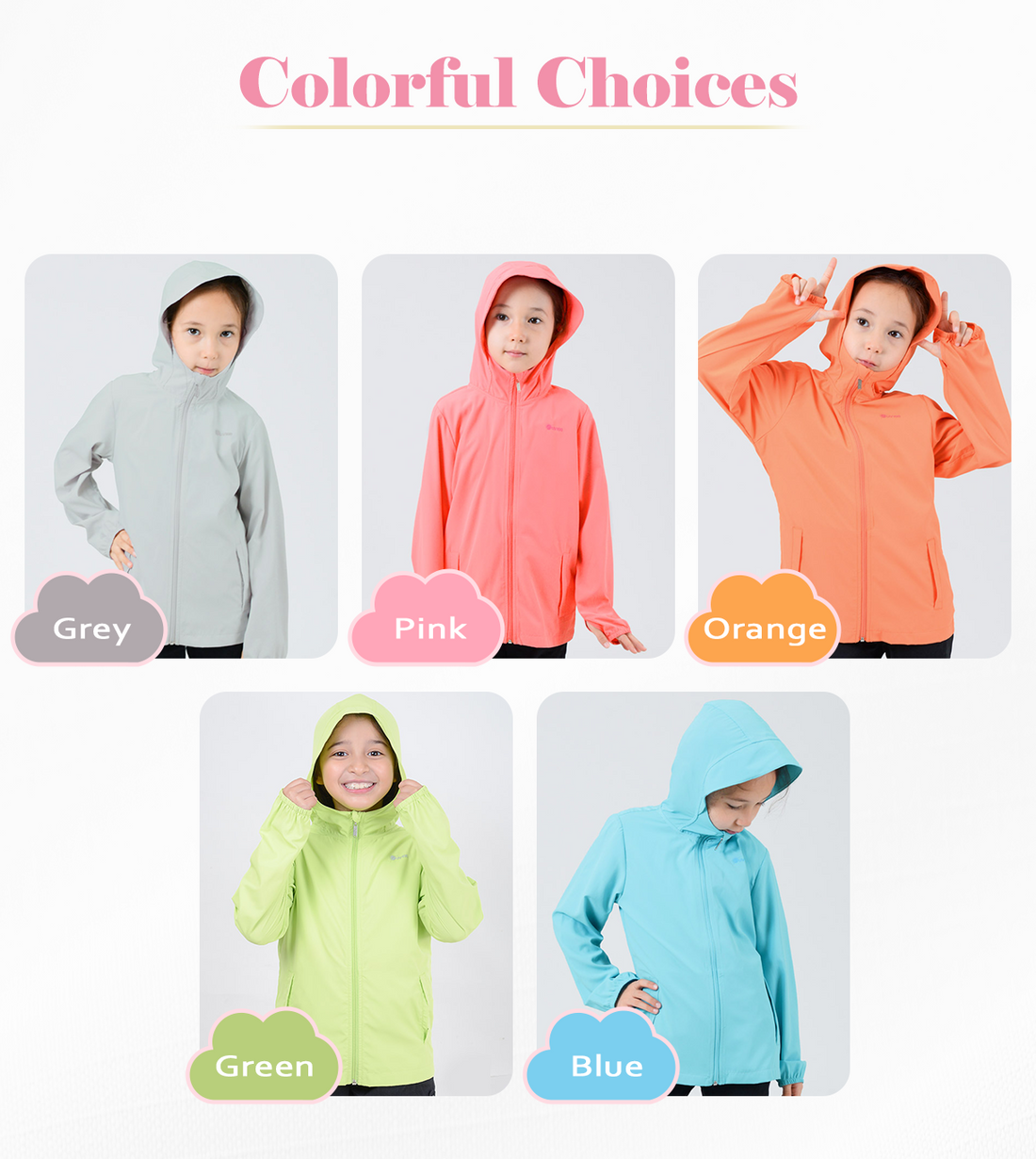 Suptex Packable Extended Brim Hooded Jacket Kid UPF50+