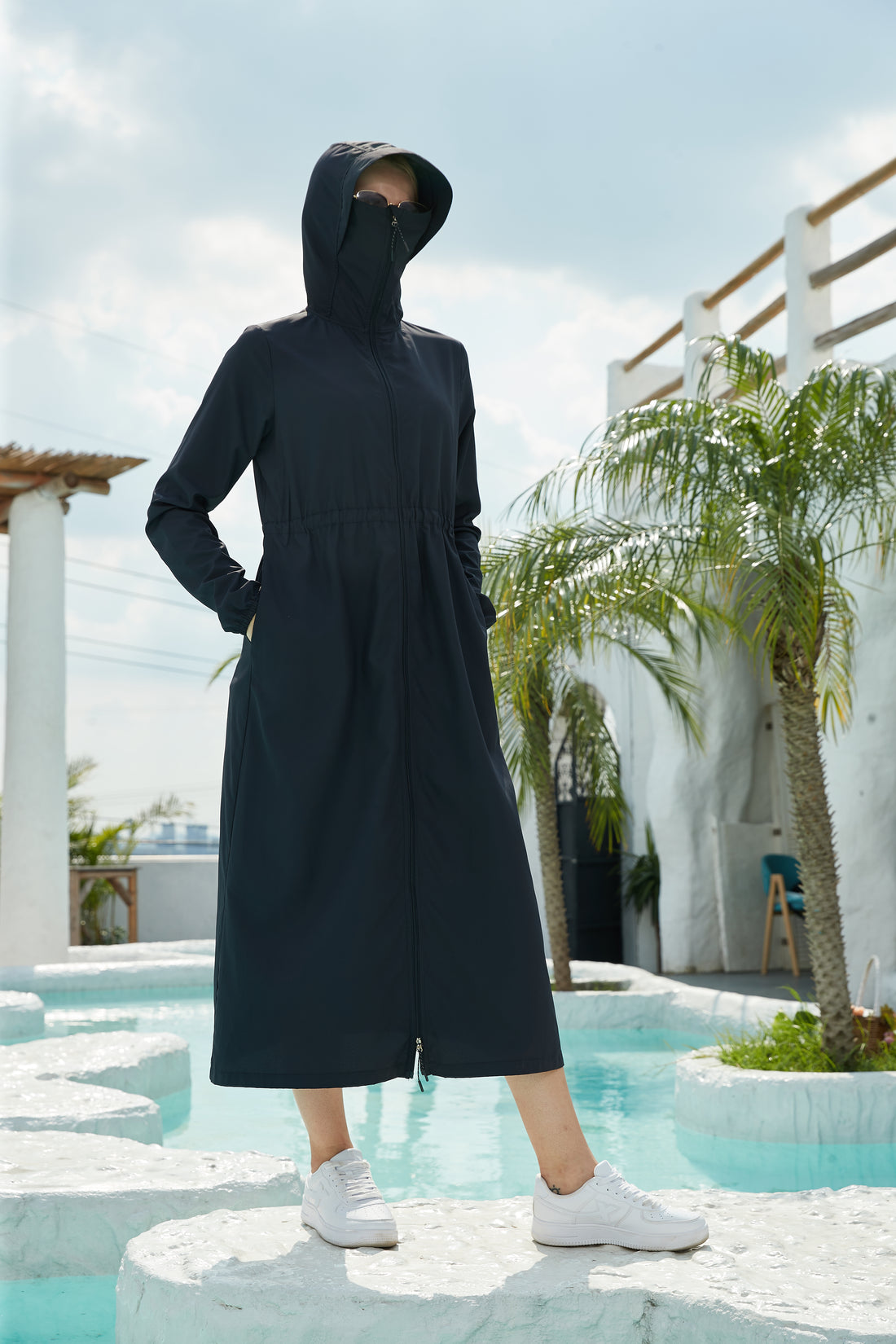 Suptex Long Hooded Jacket UPF50+