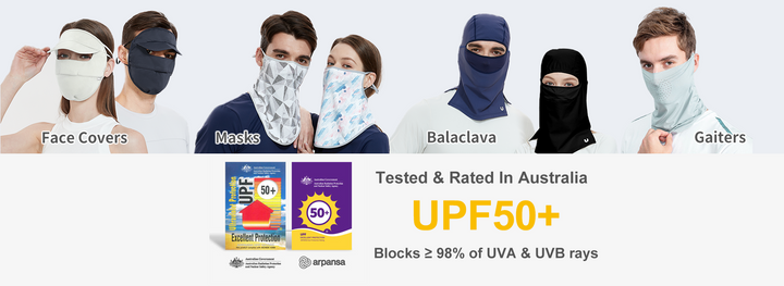 ARPANSA Certified UPF50+ Face Masks