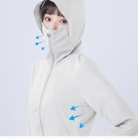 UV Cut / Cool Touch - Hooded Jacket Face Cover Women UPF50+ Suptex-Cool Collection