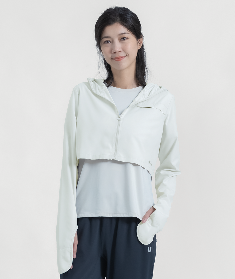 Suptex Packable Crop Hooded Jacket UPF50+