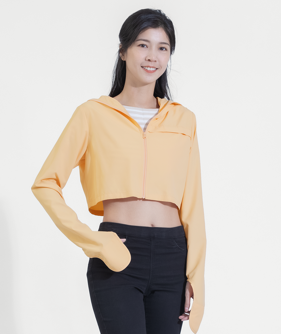 Suptex Packable Crop Hooded Jacket UPF50+