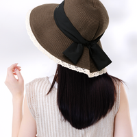 Aurelia Lace Trim Straw Hat UPF50+