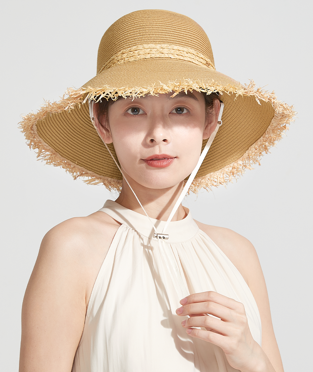 Tassel Woven Straw Hat UPF50+