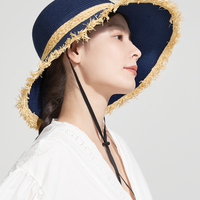 Tassel Woven Straw Hat UPF50+