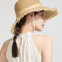 Tassel Woven Straw Hat UPF50+