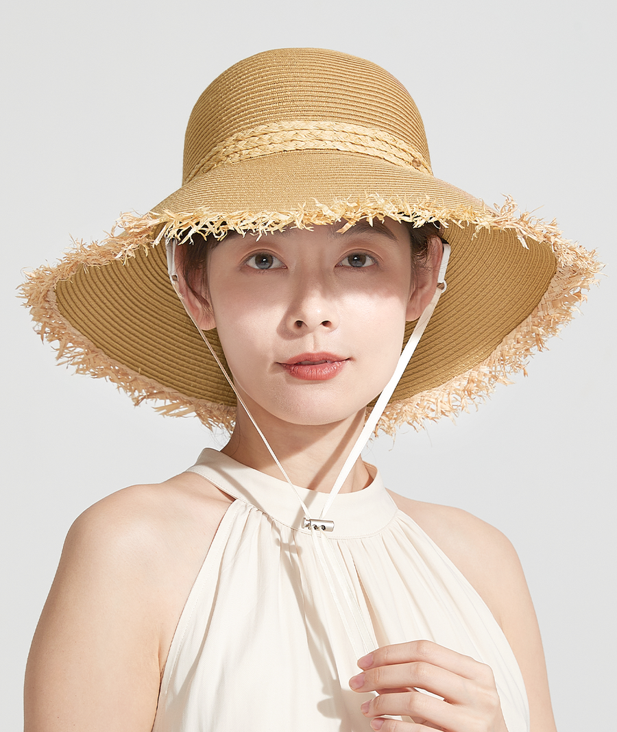 Tassel Woven Straw Hat UPF50+