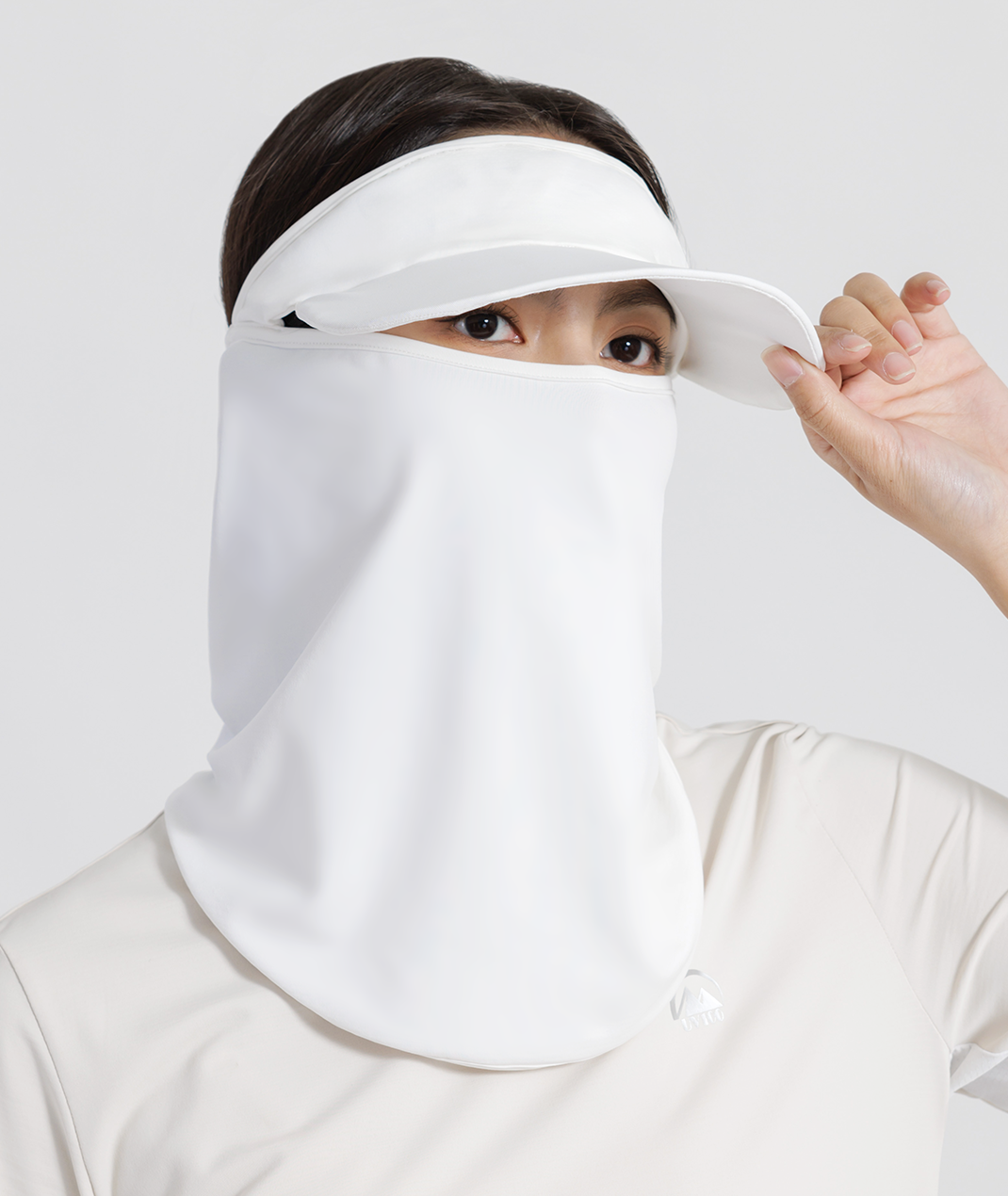 Silver Fiber Antibacterial Visor Gaiter Unisex UPF50+