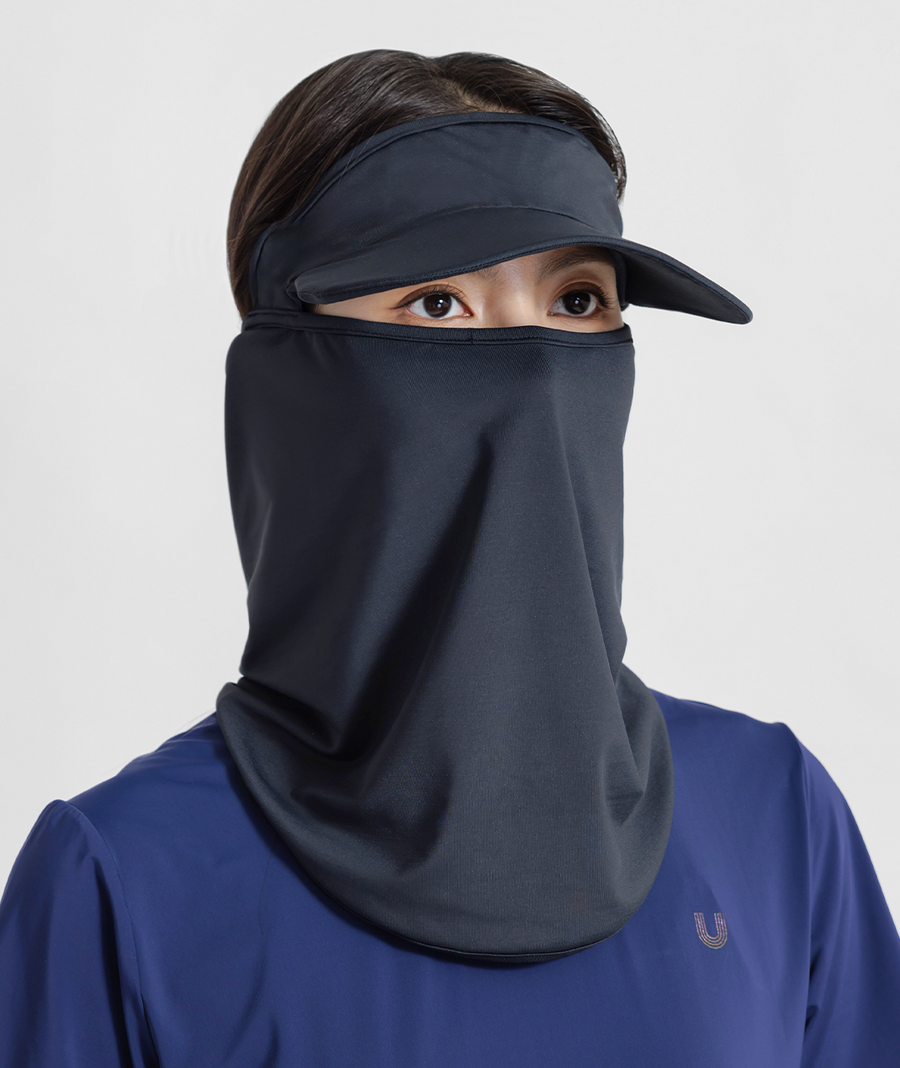 Silver Fiber Antibacterial Visor Gaiter Unisex UPF50+