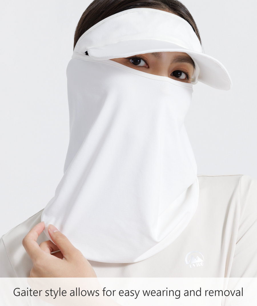 Silver Fiber Antibacterial Visor Gaiter Unisex UPF50+