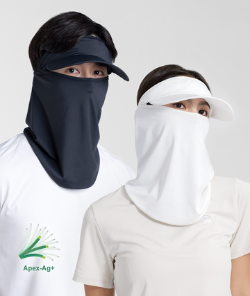 Silver Fiber Antibacterial Visor Gaiter Unisex UPF50+