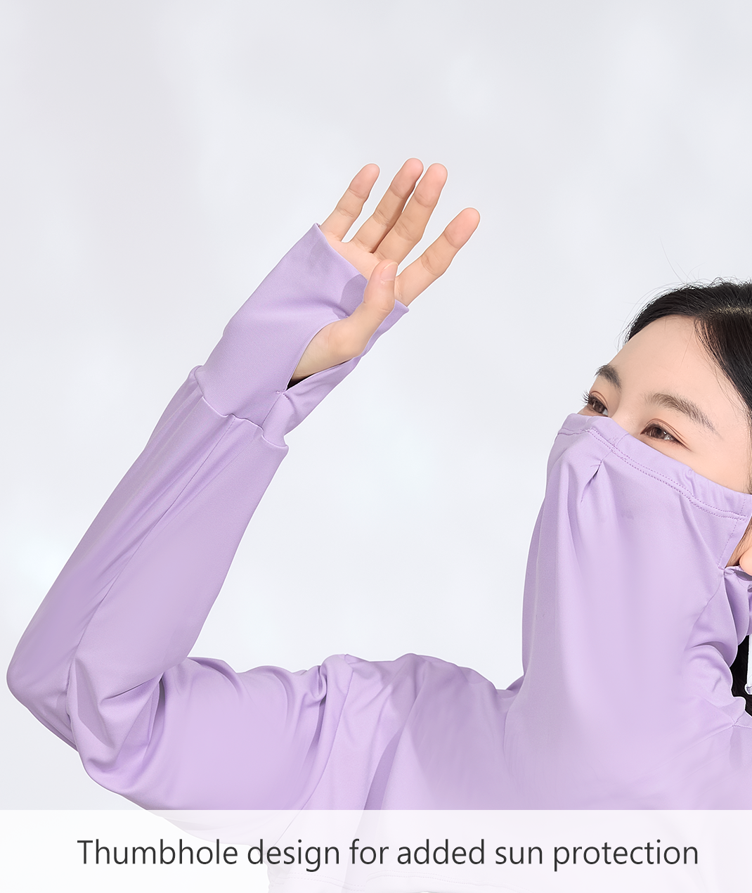 Cropped Long Sleeve with Built-In Face Cover UPF50+