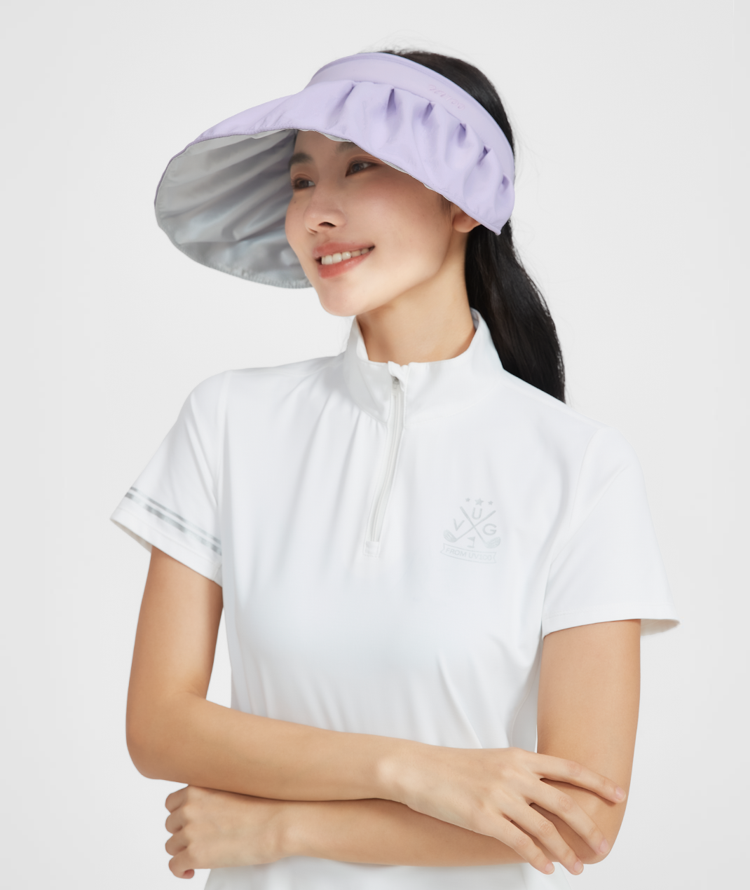 Shell-Inspired Hollow Hairband Hat UPF50+