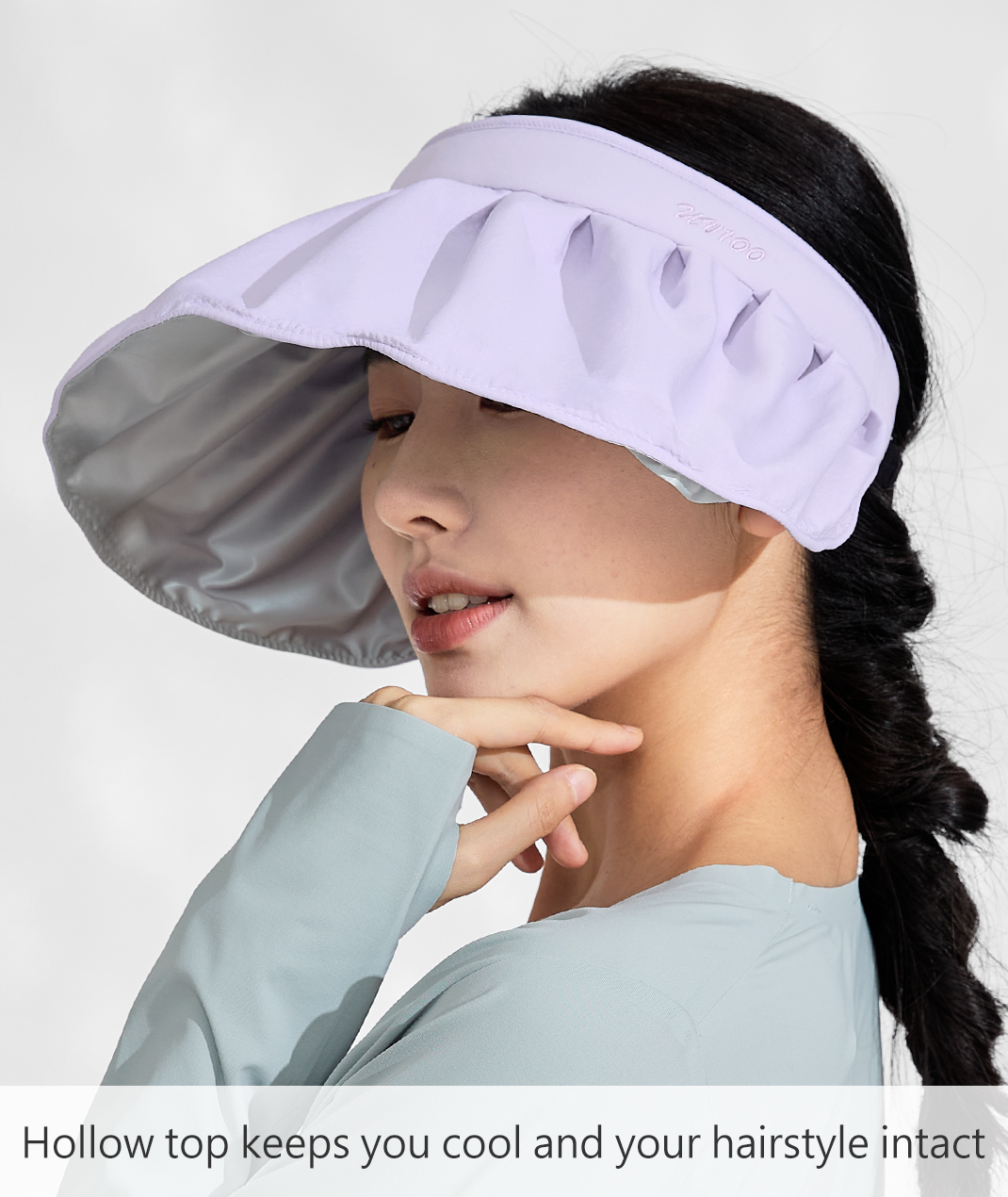 Shell-Inspired Hollow Hairband Hat UPF50+