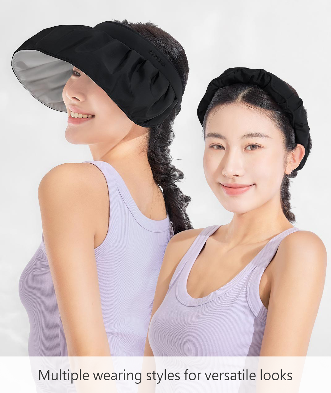Shell-Inspired Hollow Hairband Hat UPF50+