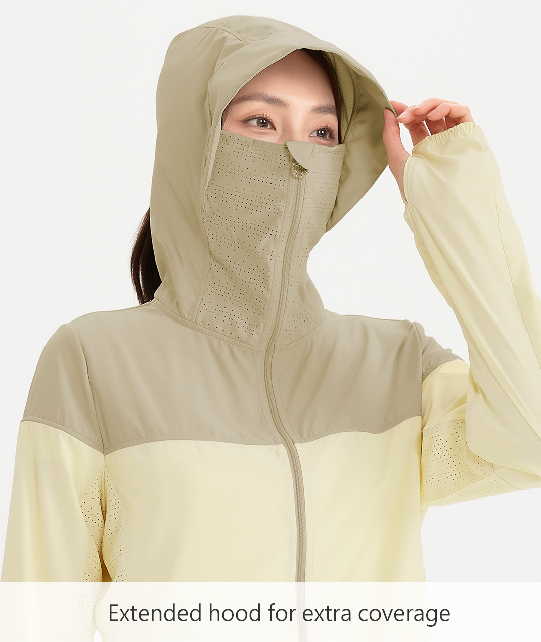 Suptex Women’s Hooded Face-Cover Jacket UPF50+