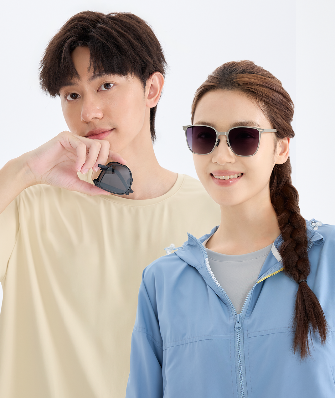 Foldable Stainless Steel Frame Polarized Sunglasses Unisex – UV400 Protection