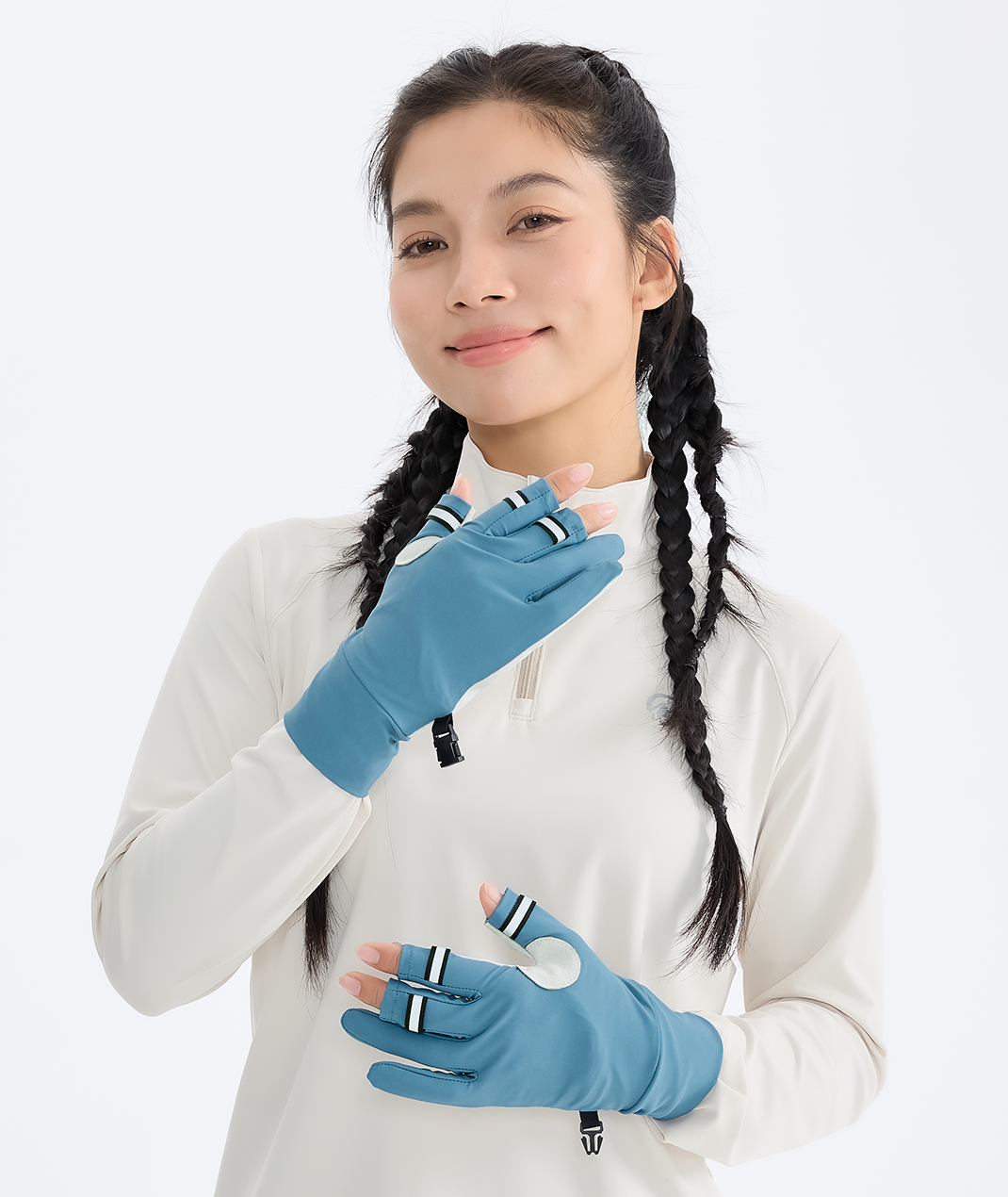 Apex 3-Finger Half-Finger Gloves Unisex UPF50+