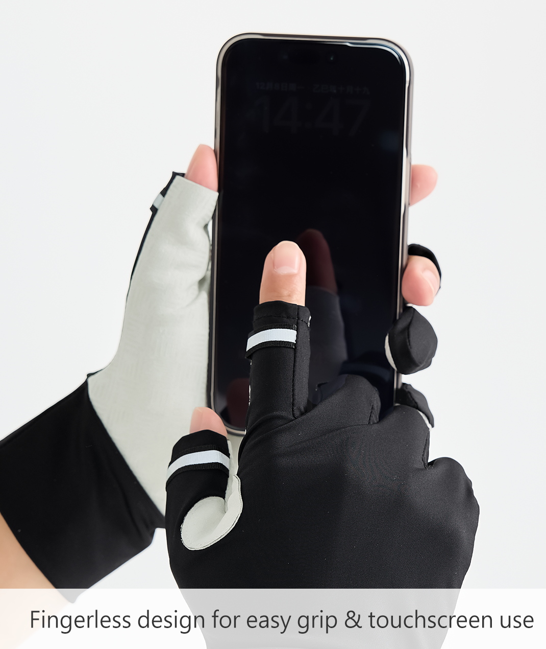 Apex 3-Finger Half-Finger Gloves Unisex UPF50+