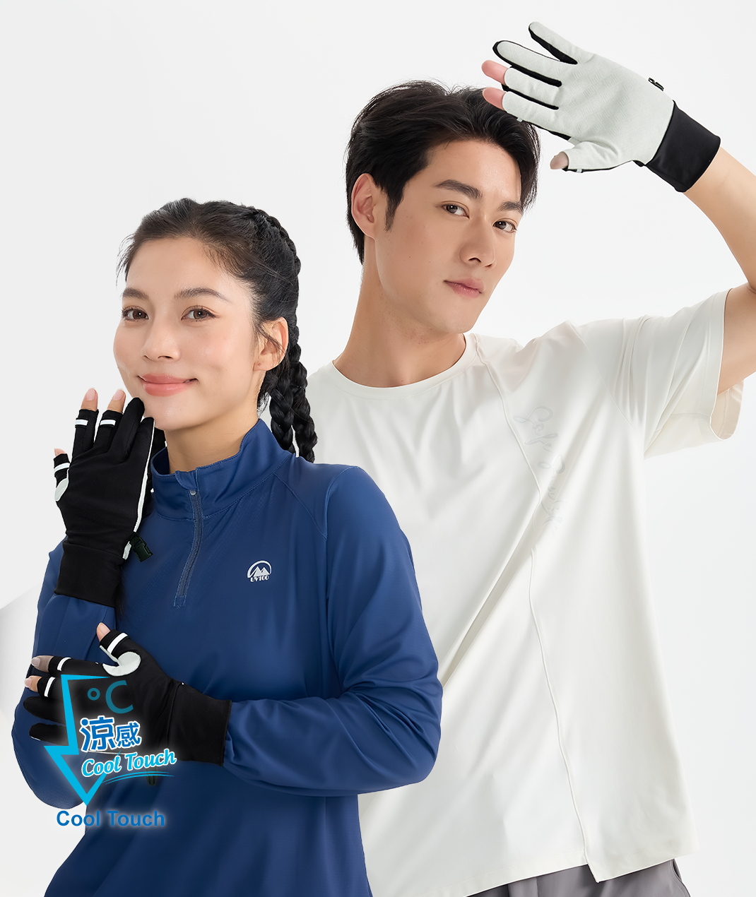 Apex 3-Finger Half-Finger Gloves Unisex UPF50+