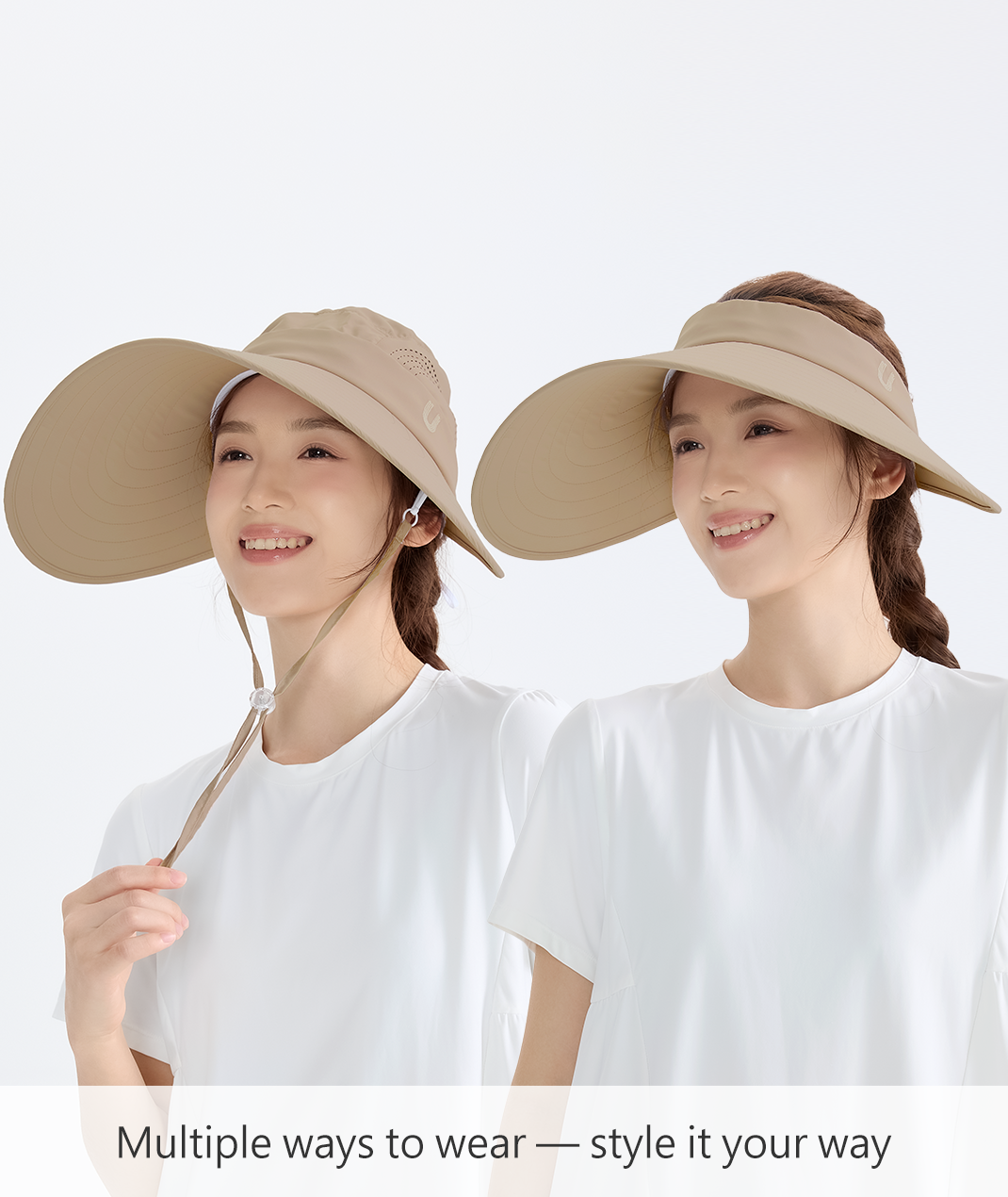 Suptex Convertible Wide-Brim Sun Hat & Visor Unisex UPF50+