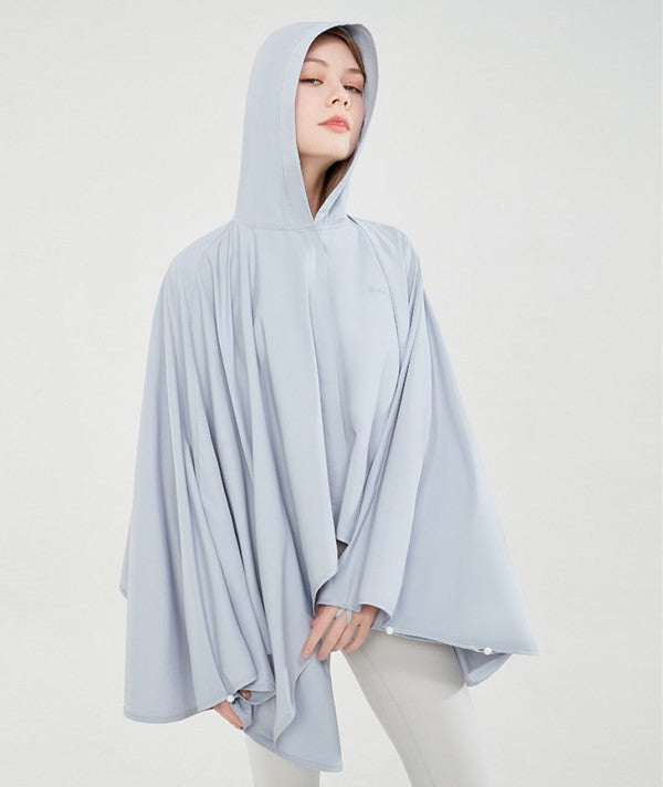 UV Cut / Cool Touch - Lightweight Hooded Cape UPF50+