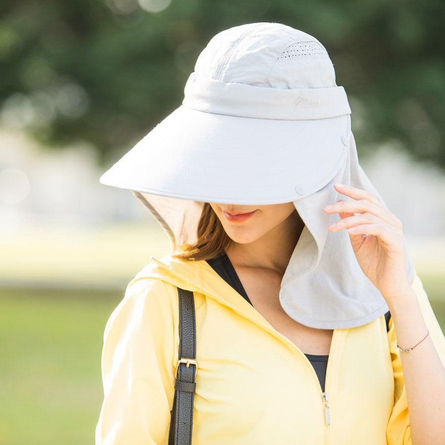 UV Cut - Breathable Neck Face Flap Hat Unisex UPF50+ – UV100 Australia