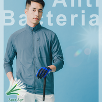 UV Cut - Sliver Fiber Anti Bacteria Stand Collar Jacket Men UPF50+ Apex-Ag+ Collection