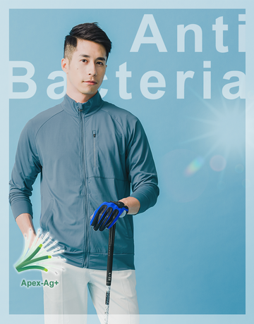 UV Cut - Sliver Fiber Anti Bacteria Stand Collar Jacket Men UPF50+ Apex-Ag+ Collection