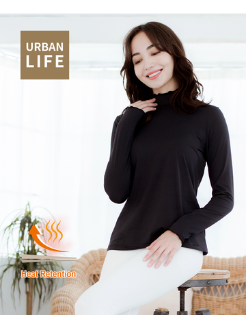 Thermal Stand Collar Long Sleeve Top UPF50+ Heat Retention Collection
