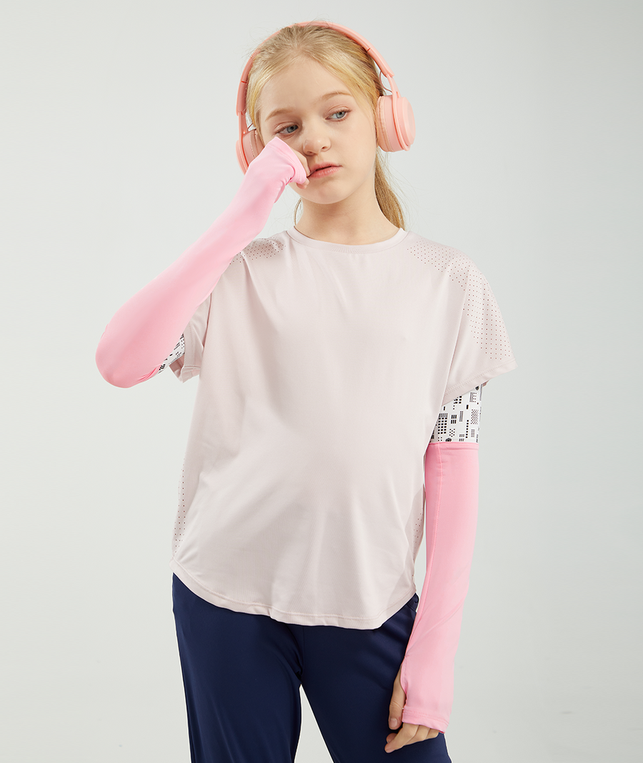 UV Cut / Cool Touch - Anti-mosquito Printed Sleeves Kid UPF50+