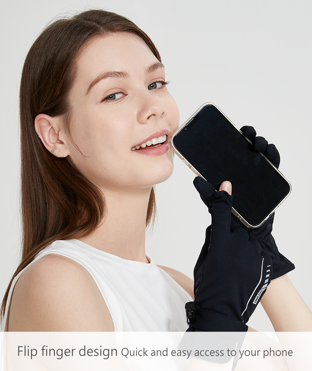 UV Cut - Water Repellent Reflective Gloves Unisex UPF50+