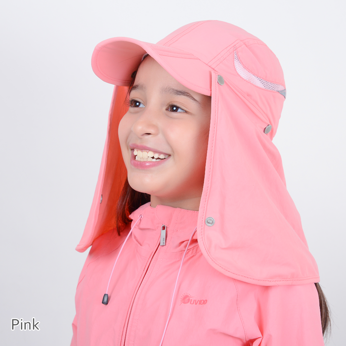 UV Cut / Cool Touch - Cap with Neck Cover Kid UPF50+