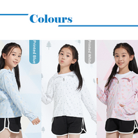 UV Cut / Cool Touch - Printed Hoodie Jacket Kid UPF50+ Suptex-Cool Collection
